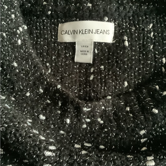This beautiful black knit has small silver stitches. Perfect for the holidays - Picture 2 of 4